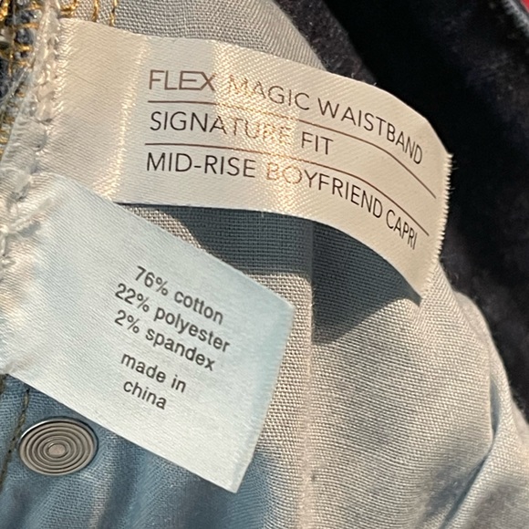 Lane Bryant Flex Magic waistband 18 Mid-Rise Boyfriend Capri Jeans - Picture 6 of 6